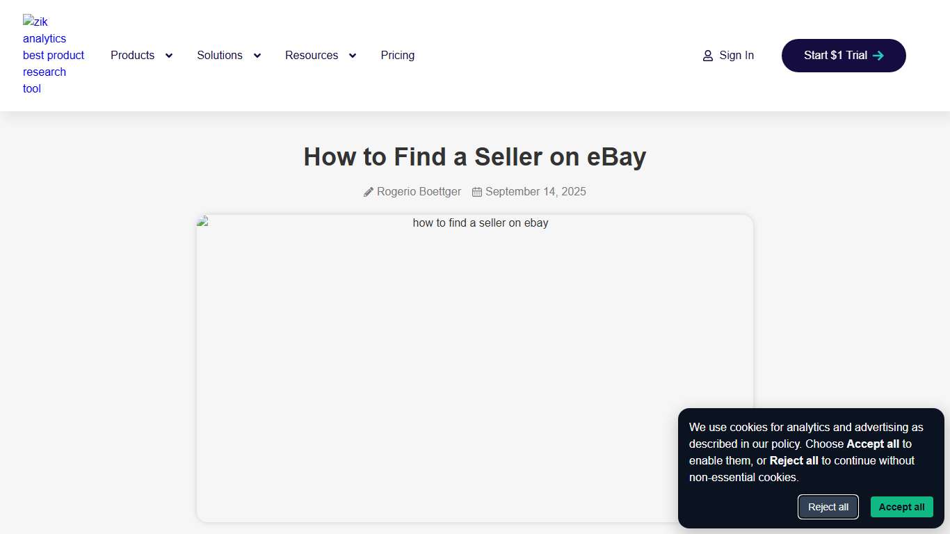 How to Find a Seller on eBay - ZIK Analytics' Blog