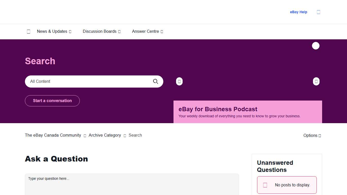 Search - The eBay Canada Community